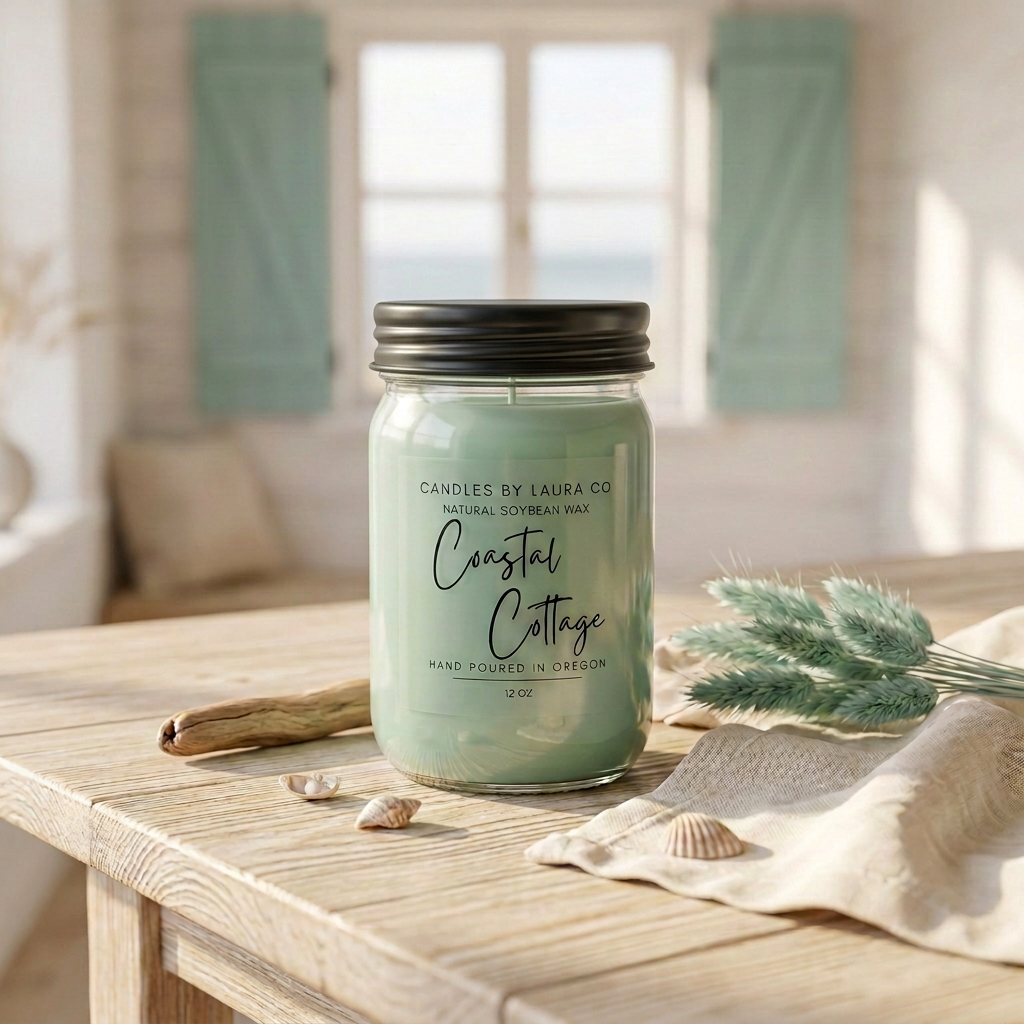 Coastal Cottage Soy Jar