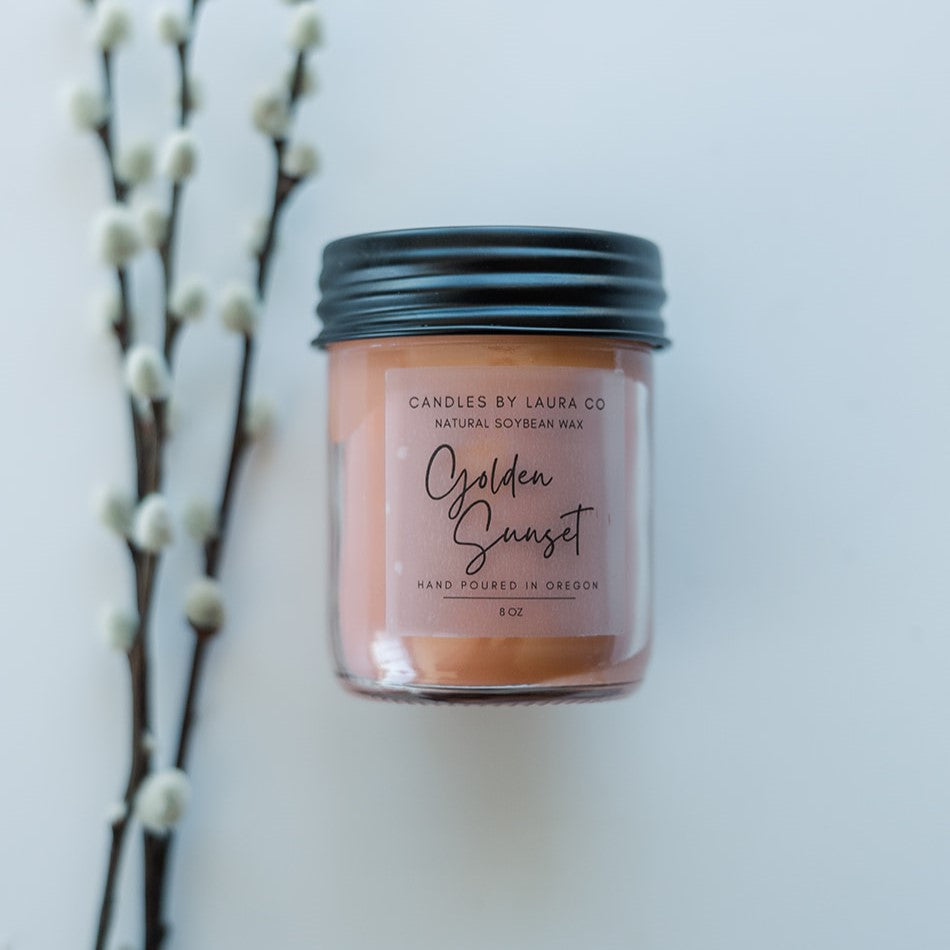 Golden Sunset Soy Jar Candle