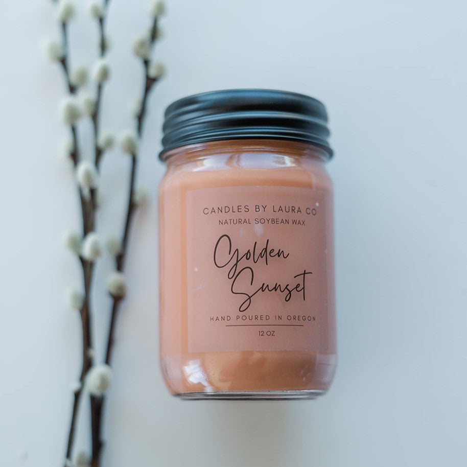 Golden Sunset Soy Jar Candle