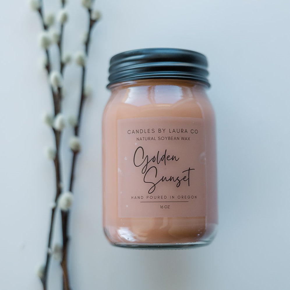 Golden Sunset Soy Jar Candle