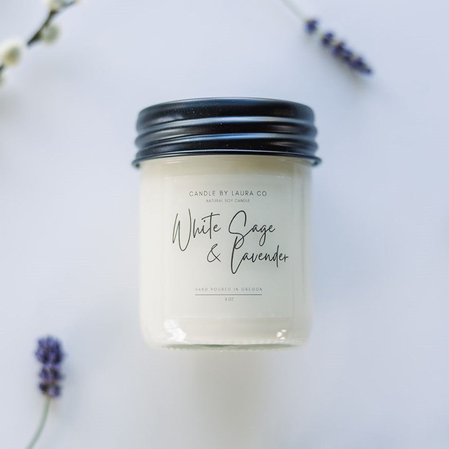 White Sage and Lavender Soy Jar Candle