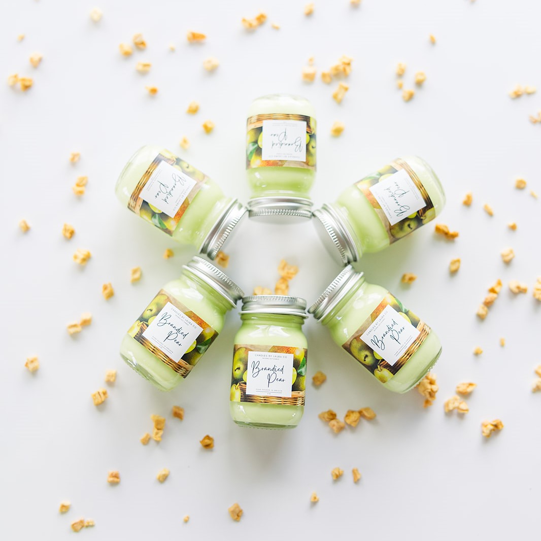 Brandied Pear Mini Mason Set of 6