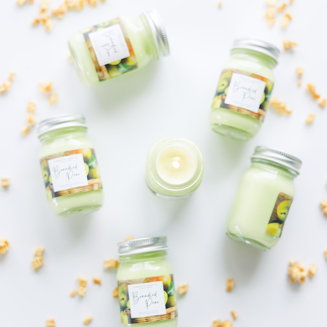 Brandied Pear Mini Mason Set of 6