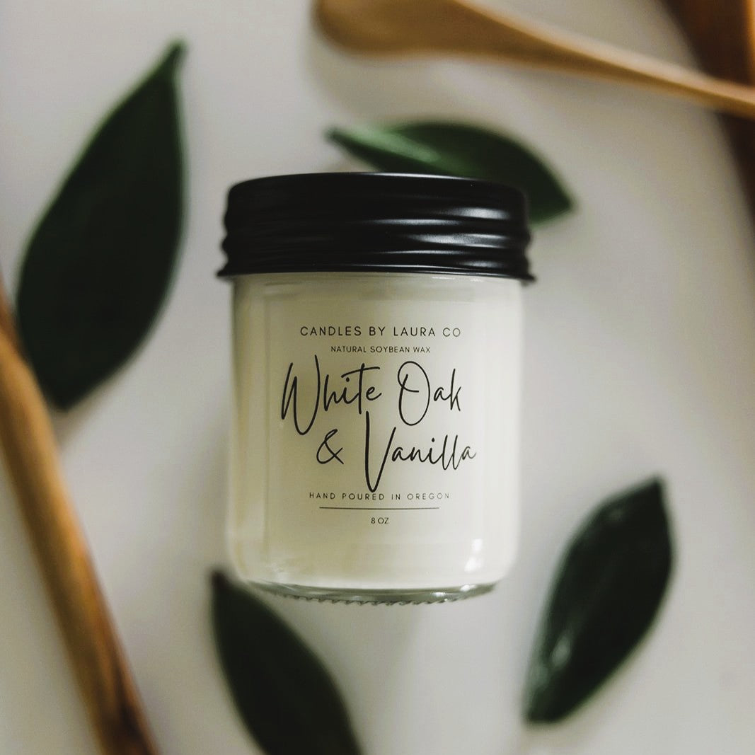 White Oak and Vanilla Soy Candle