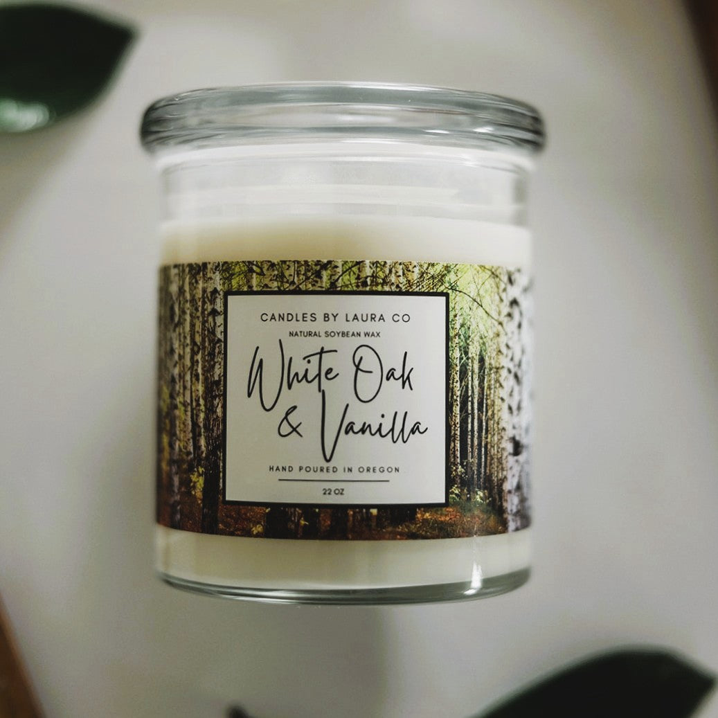 White Oak and Vanilla Soy Candle