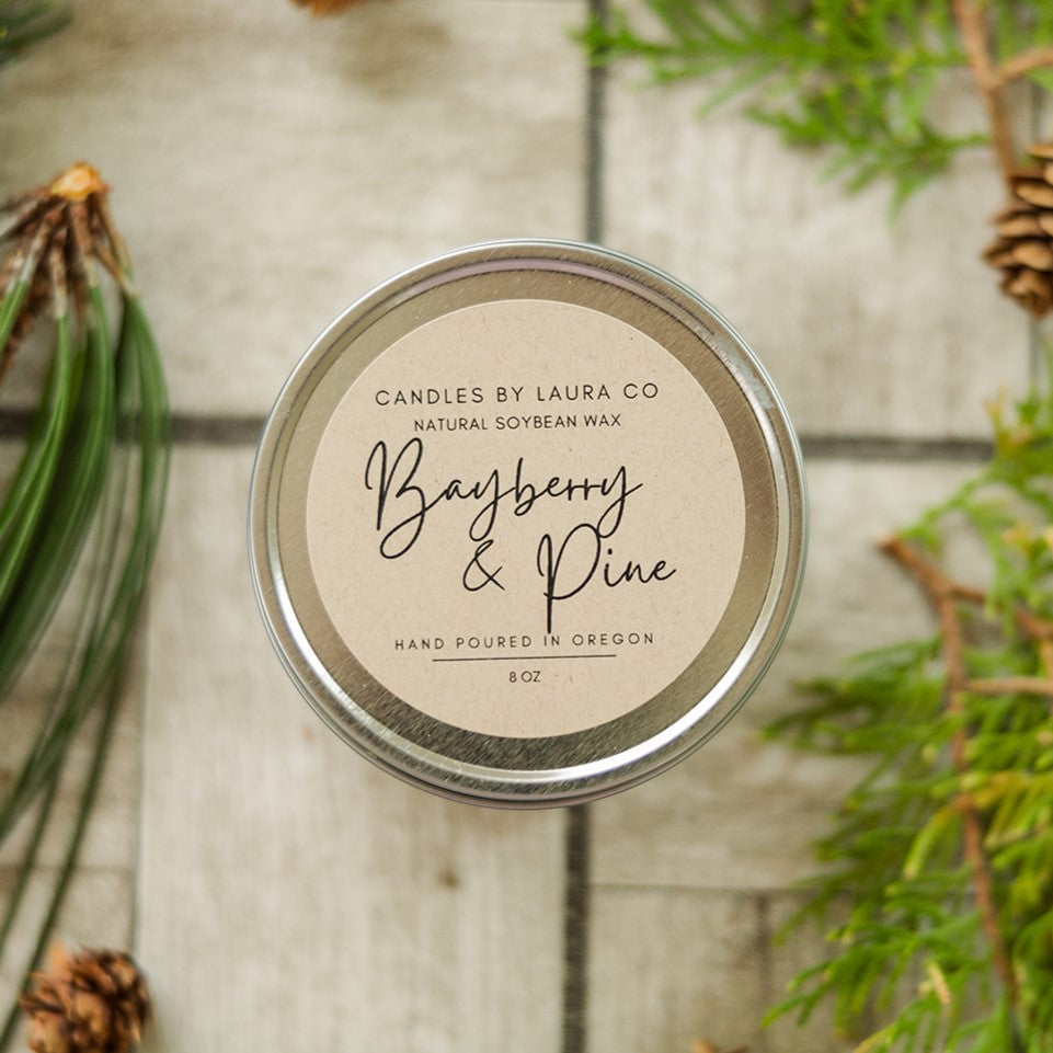 Bayberry and Pine Tin Candle