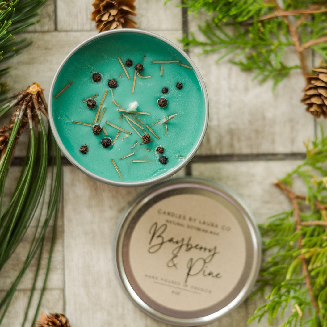 Bayberry and Pine Tin Candle