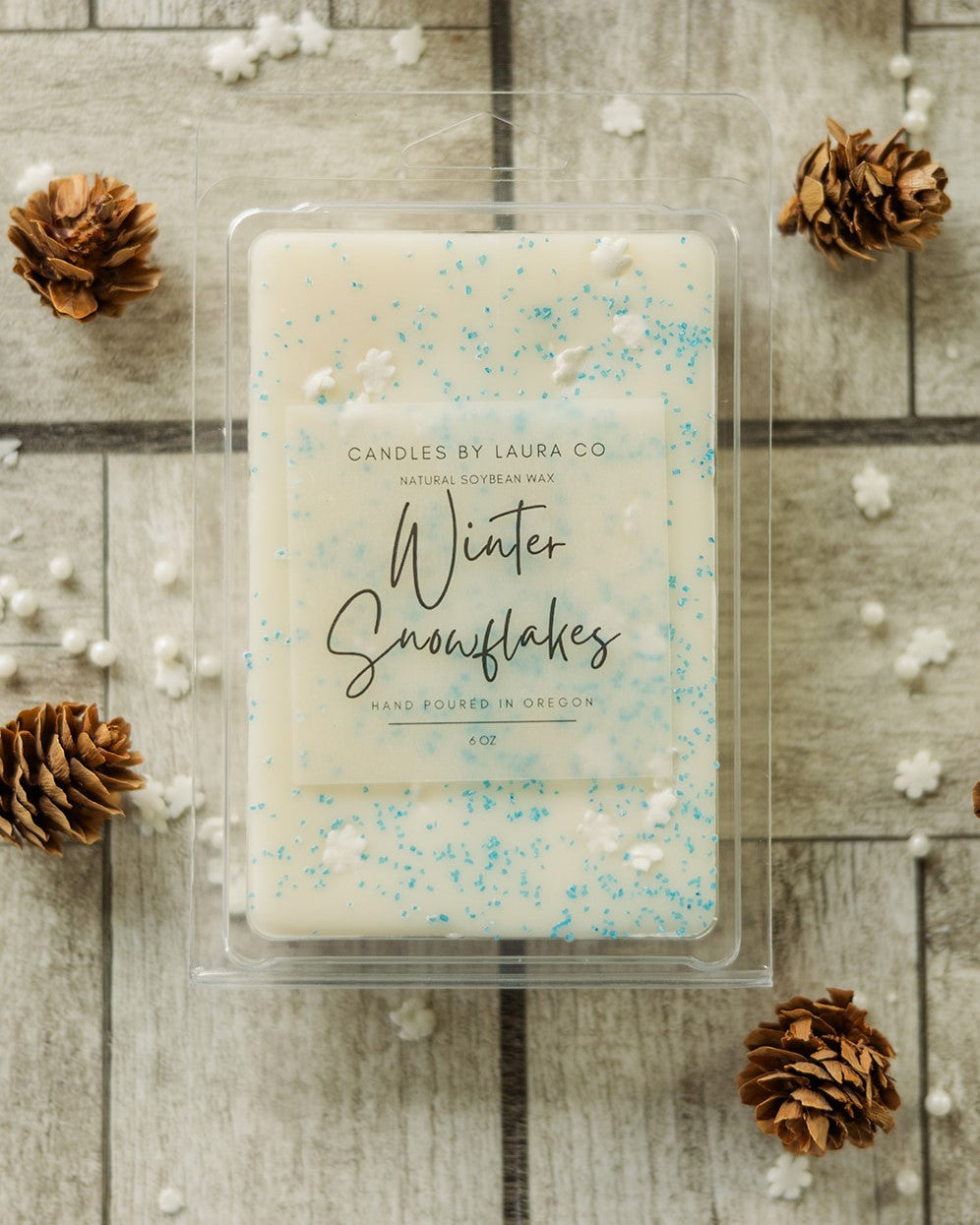 Winter Snowflake Soy Jar Candle