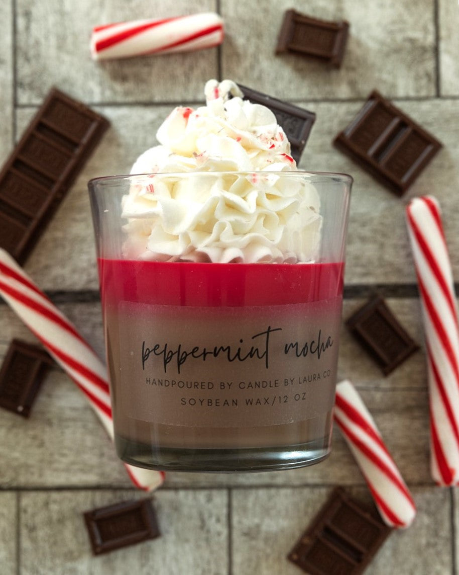 Peppermint Mocha Dessert Candle