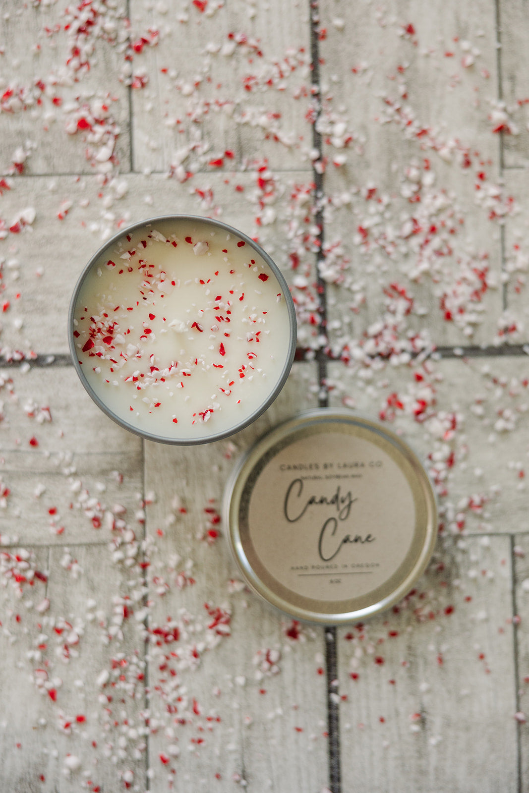 Candy Cane Candle