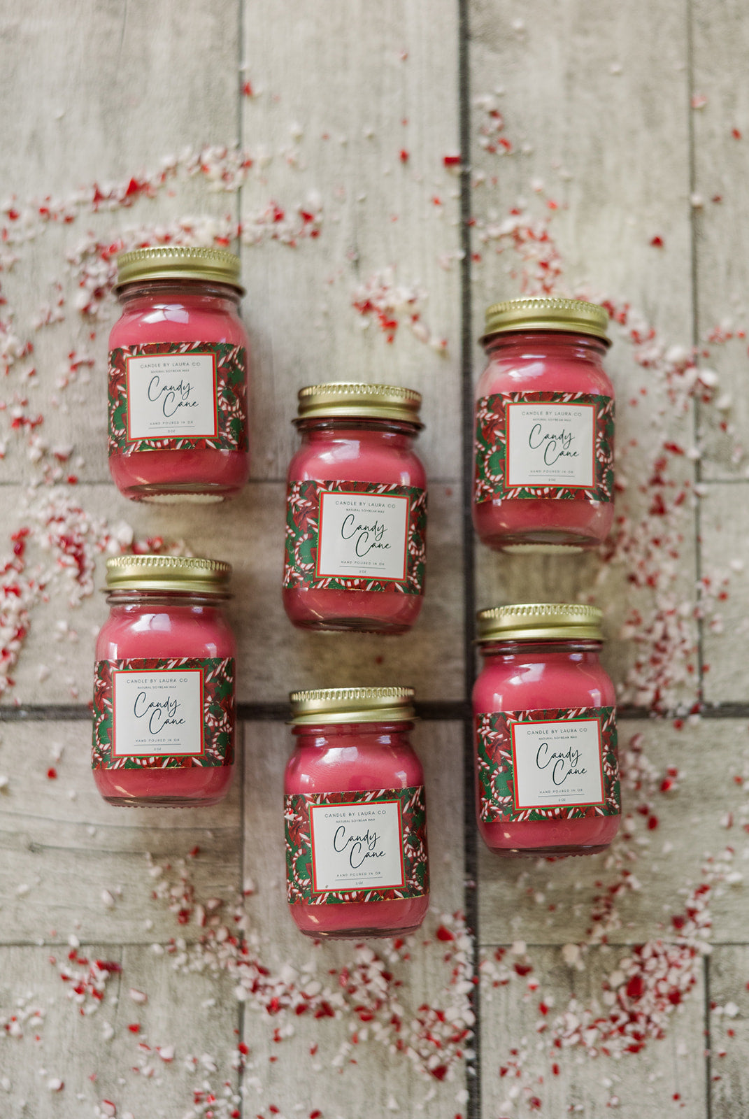 Candy Cane Candle