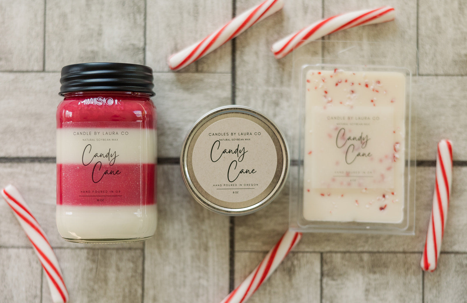 Candy Cane Candle
