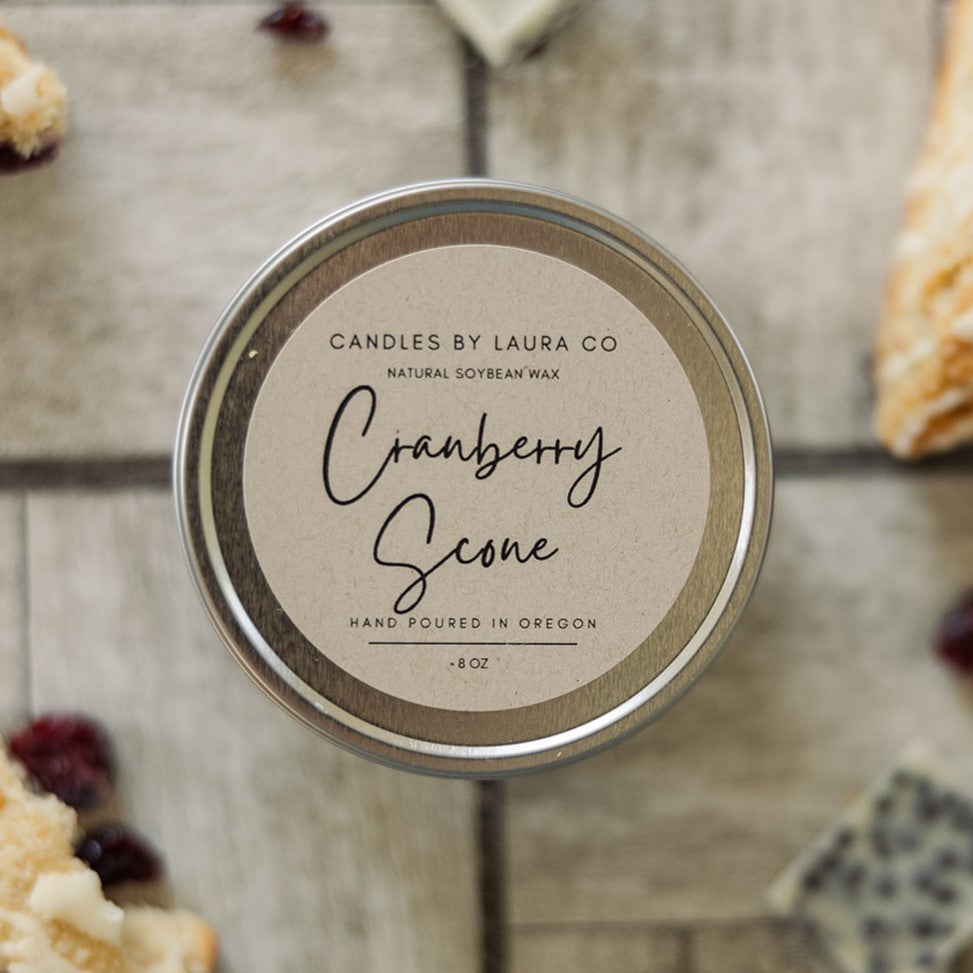 Cranberry Scone 8 oz Soy Gift Tin