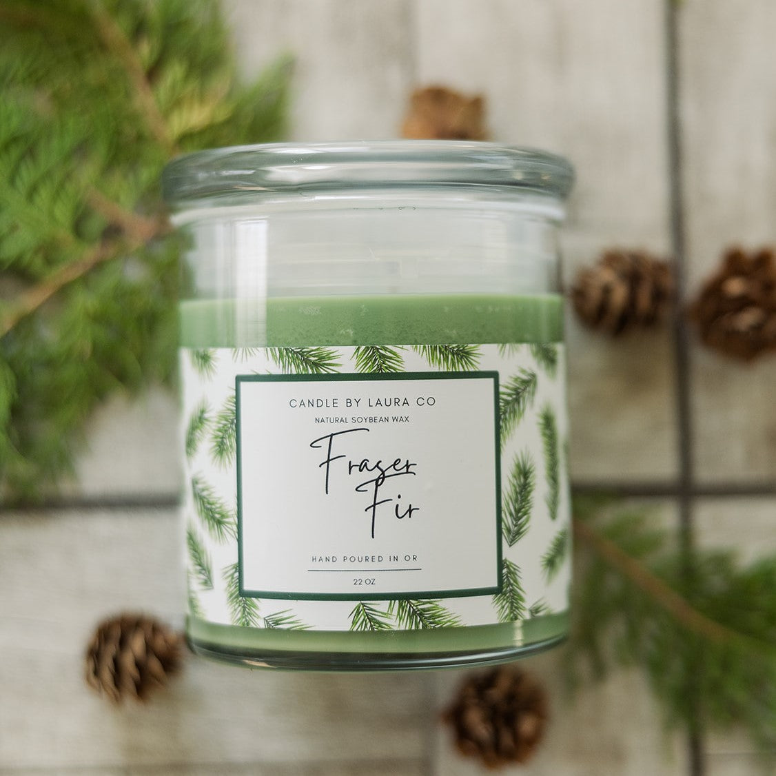 Fraser Fir 20 oz Three-Wick Soy Candle
