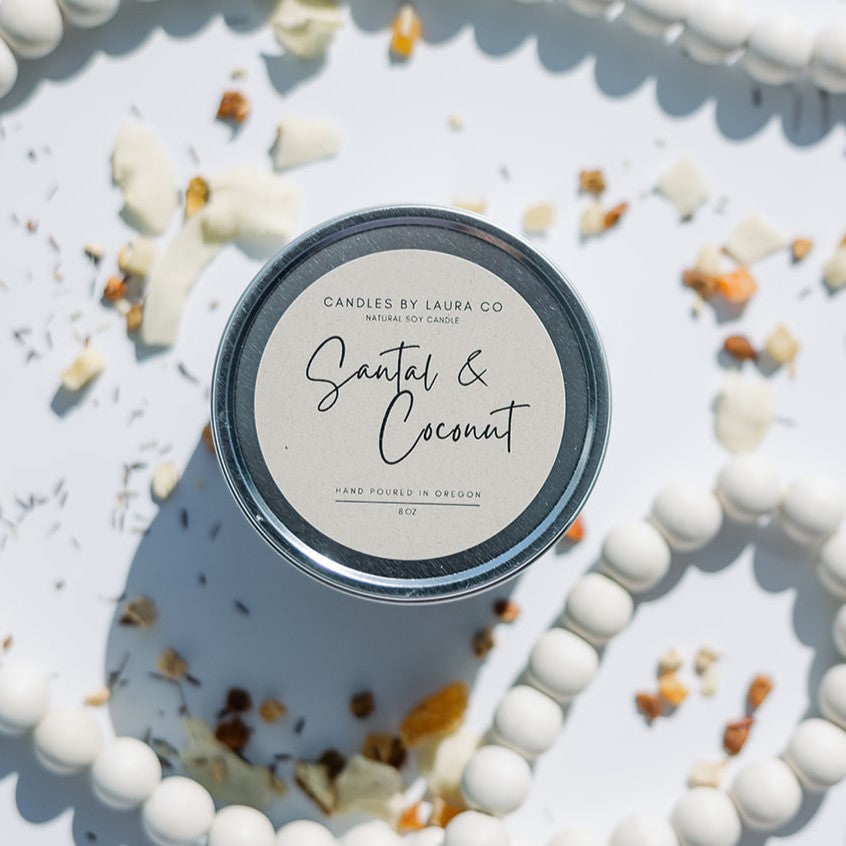 Santal and Coconut Soy Gift Tin