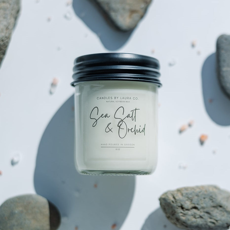 Sea Salt and Orchid Soy Jar Candle