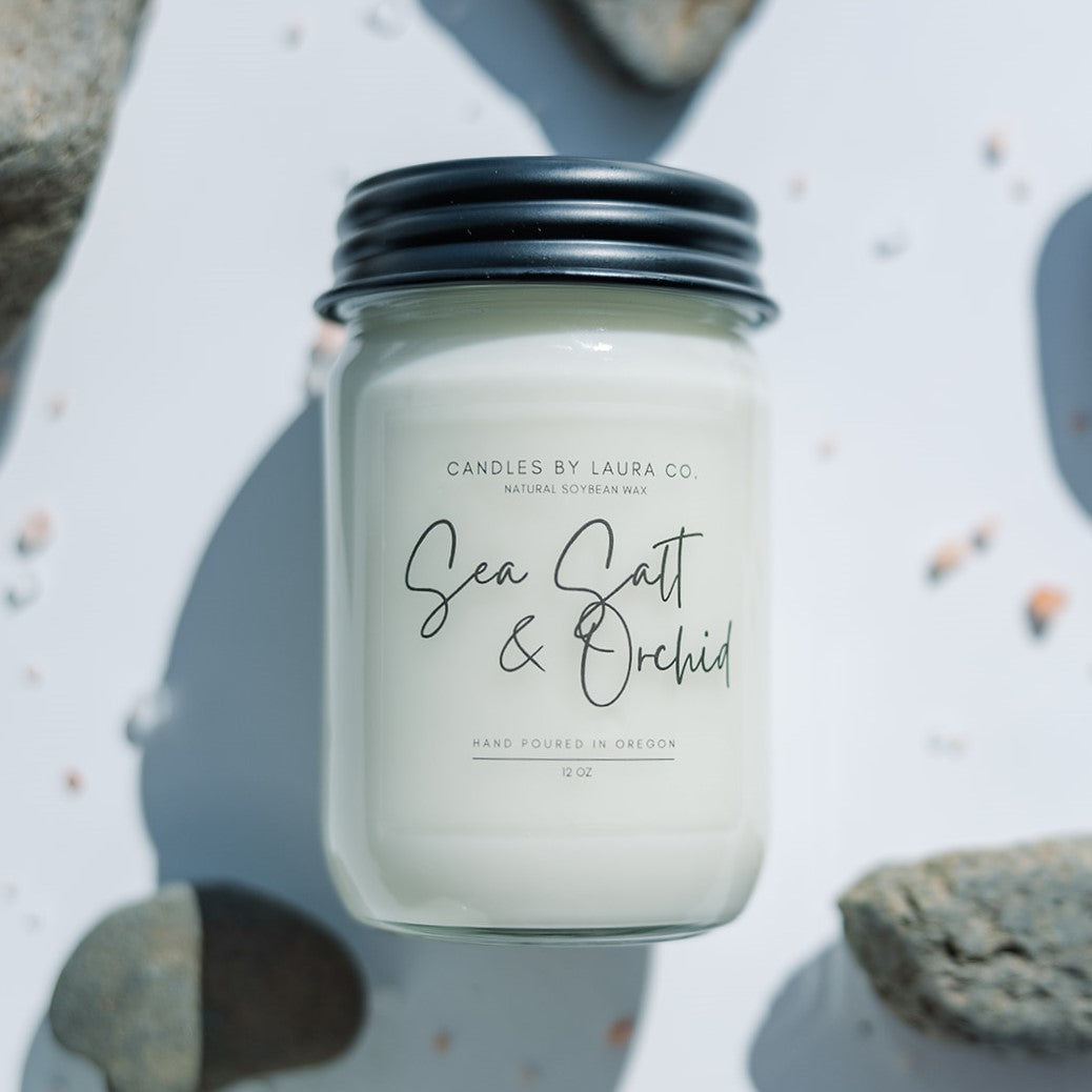Sea Salt and Orchid Soy Jar Candle