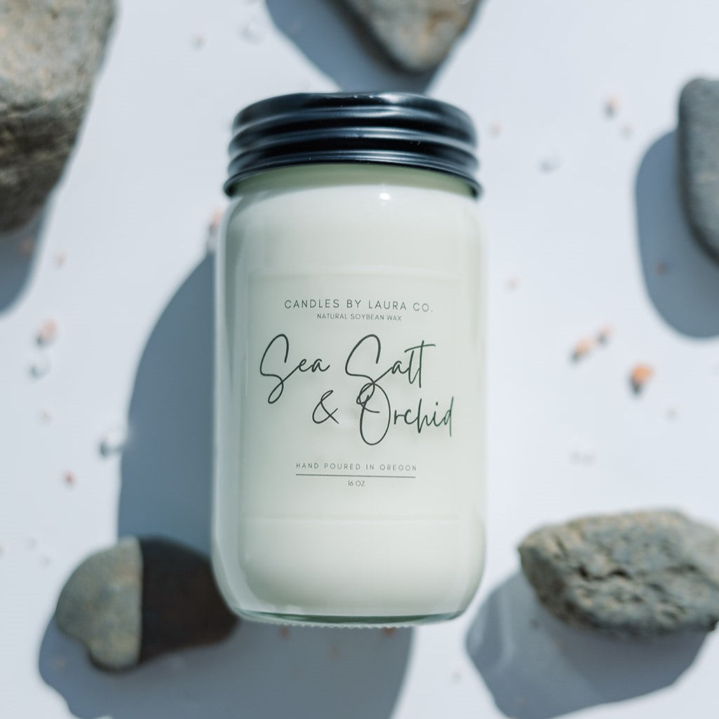 Sea Salt and Orchid Soy Jar Candle