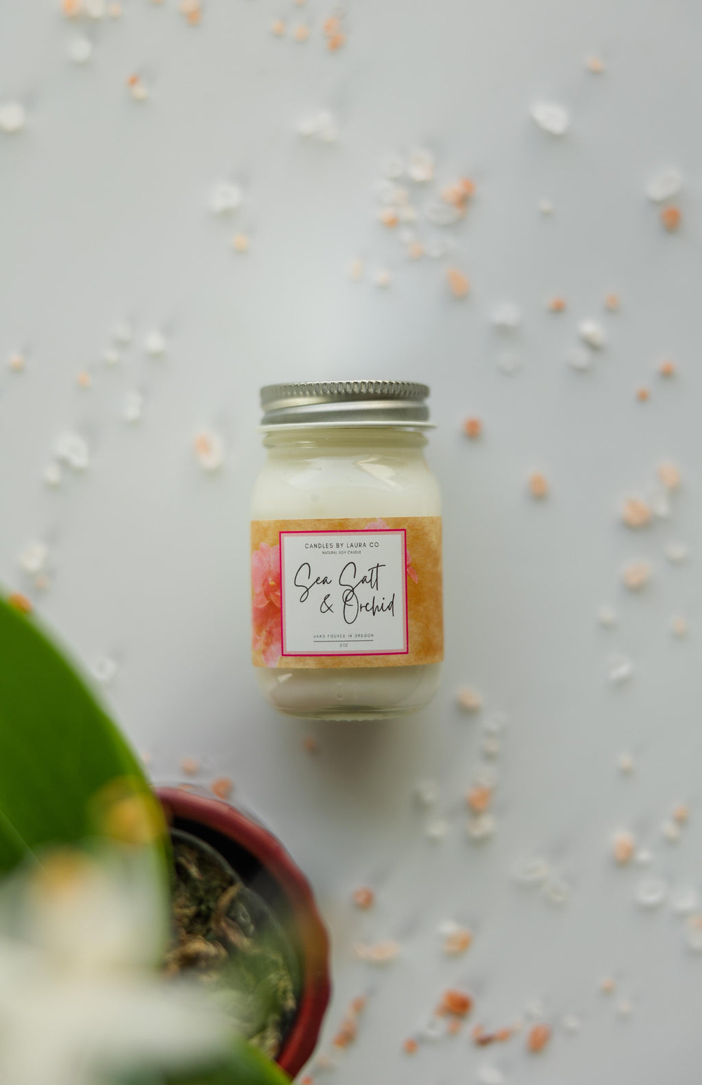Sea Salt & Orchid 2 oz Mini Mason Candles – Set of 6