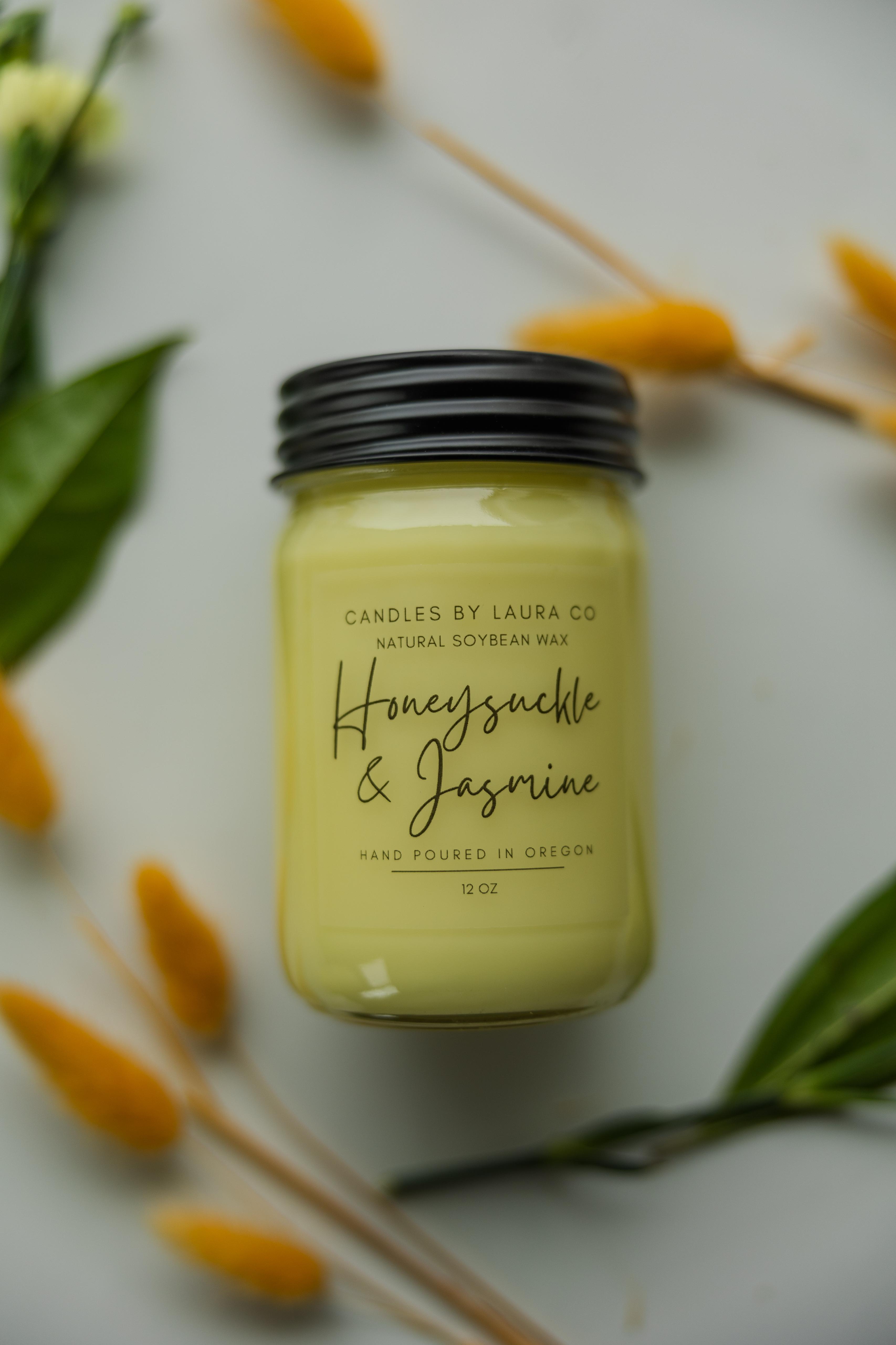Honeysuckle and Jasmine Soy Jar Candle