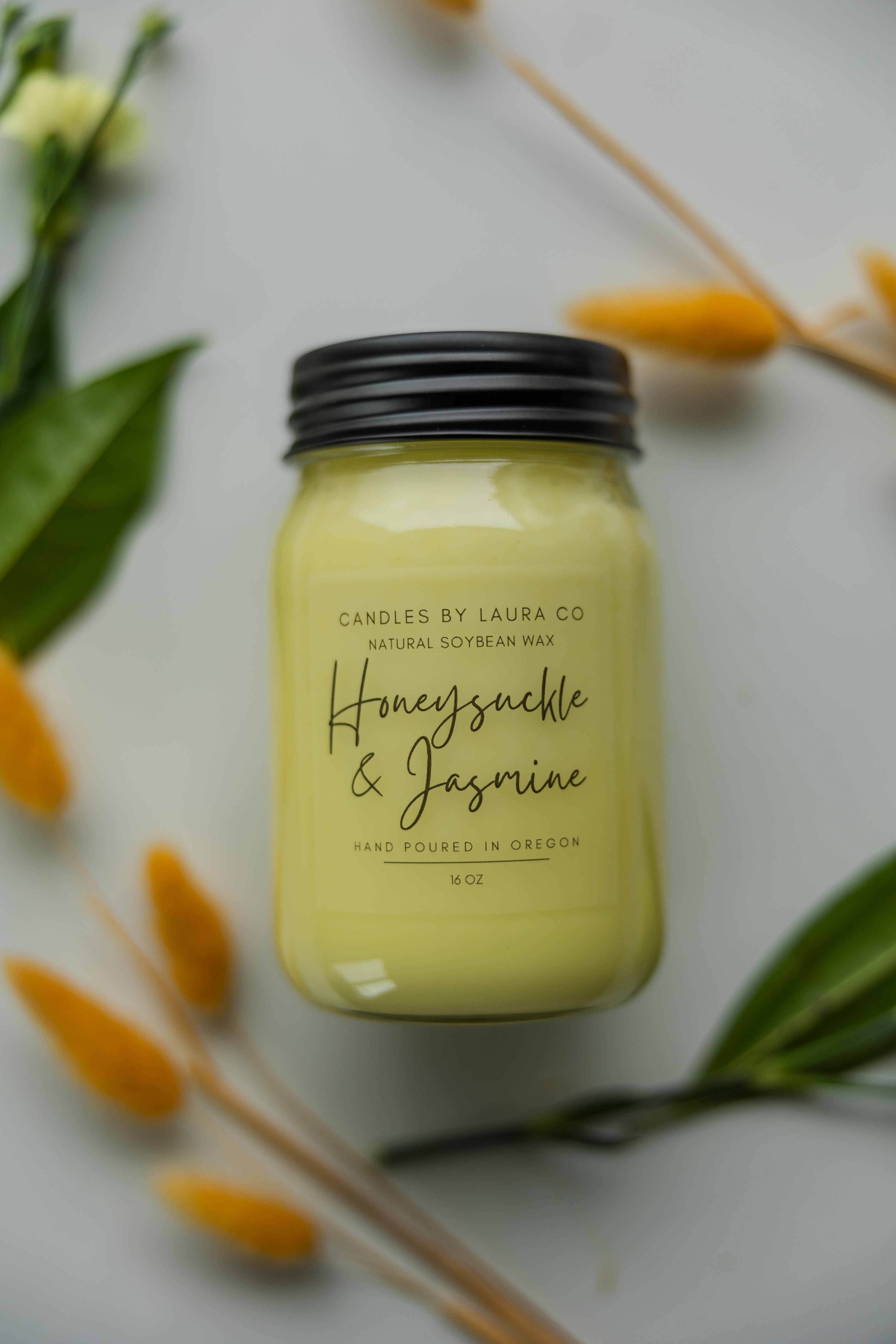 Honeysuckle and Jasmine Soy Jar Candle