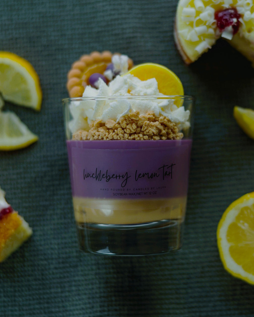 Huckleberry Lemon Tart Dessert Candle