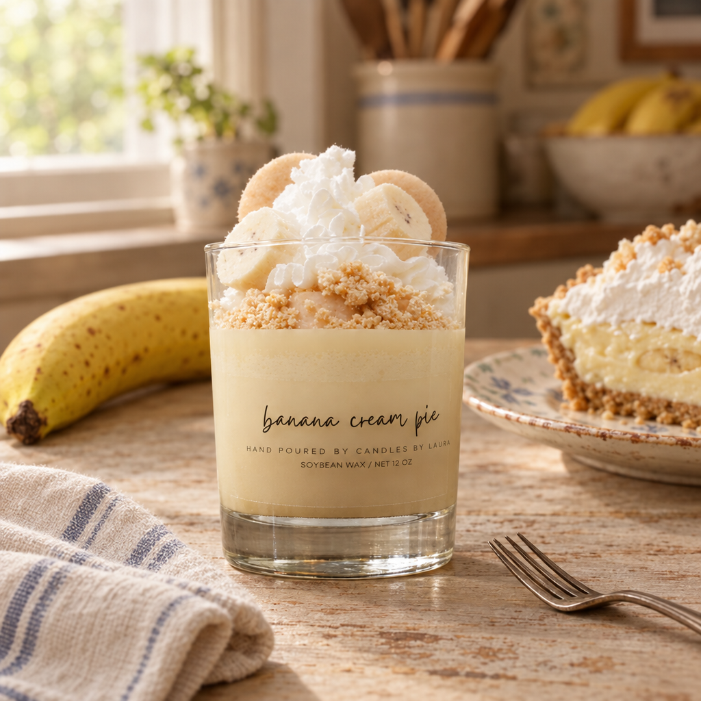 Banana Cream Pie Dessert Candle