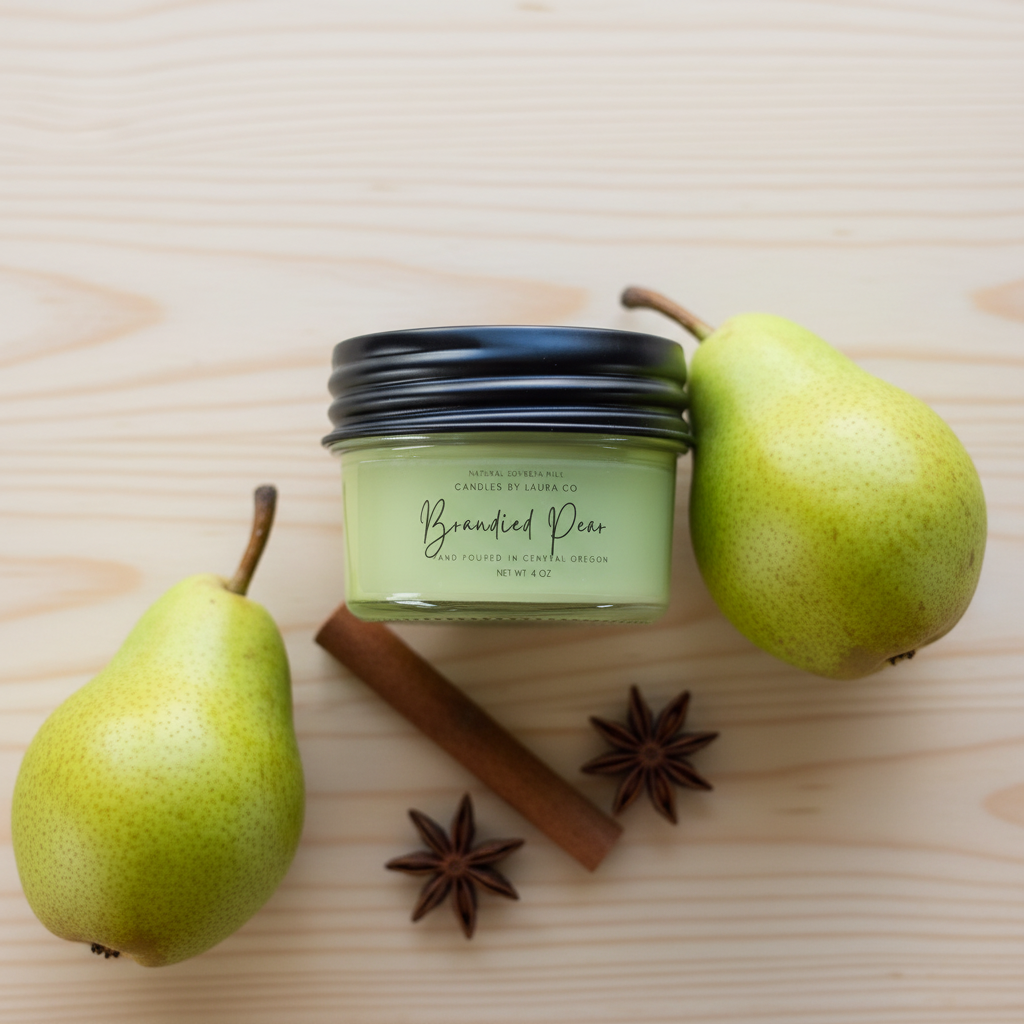 Brandied Pear 4oz - Fresh Pears Warm Wood