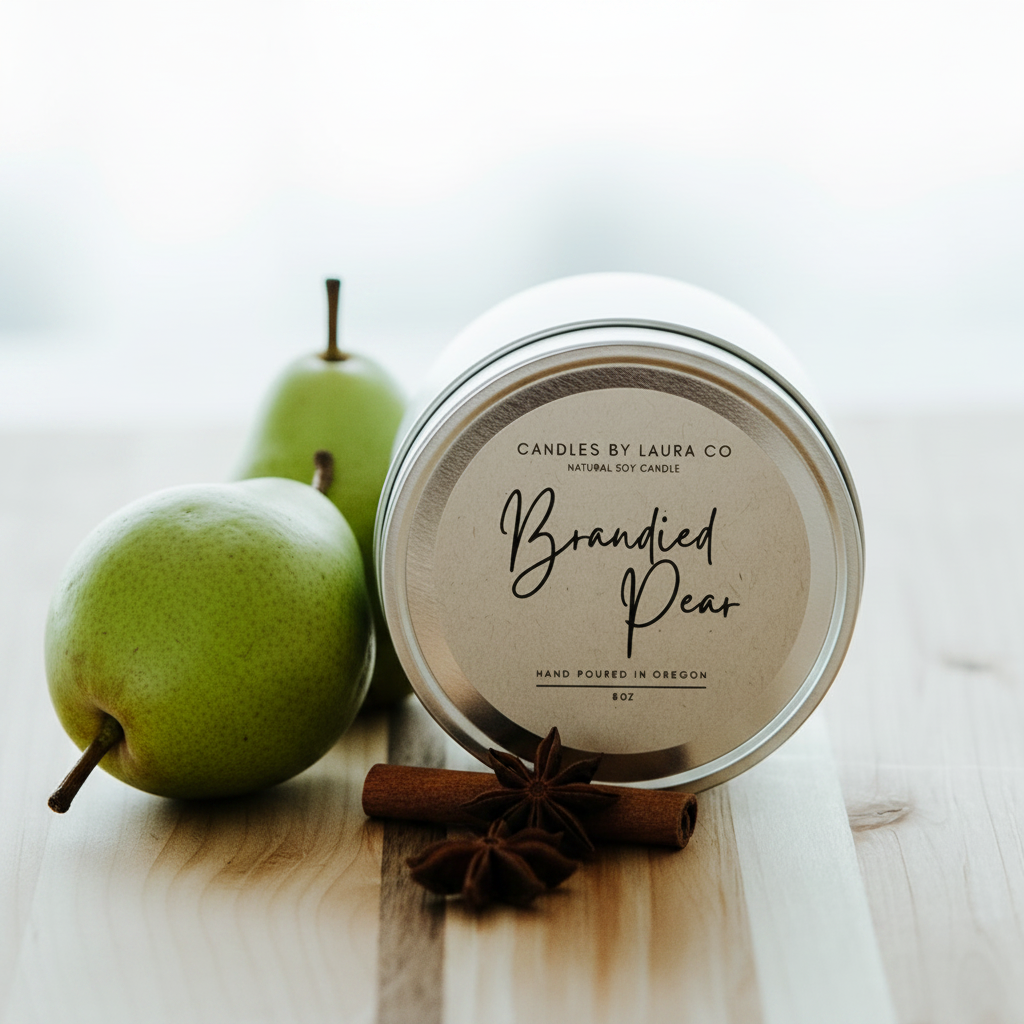 Brandied Pear Soy Gift Tin – 8 oz