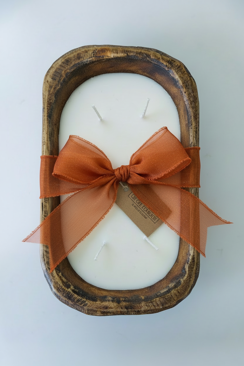 Hand-Poured Autumn Dough Bowl Candle