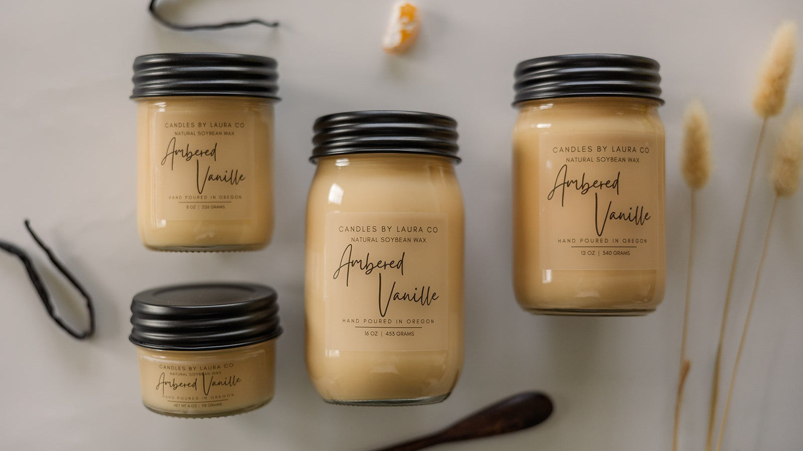 Ambered Vanille Soy Jar Candle