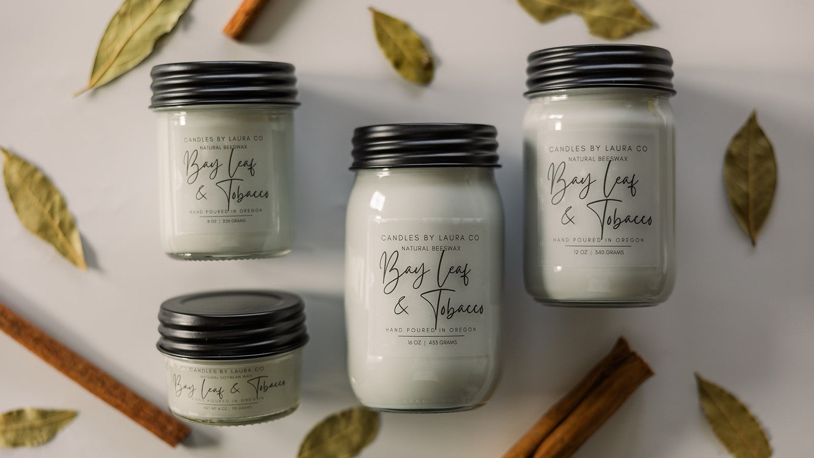 Bay Leaf and Tobacco Soy Jar Candle