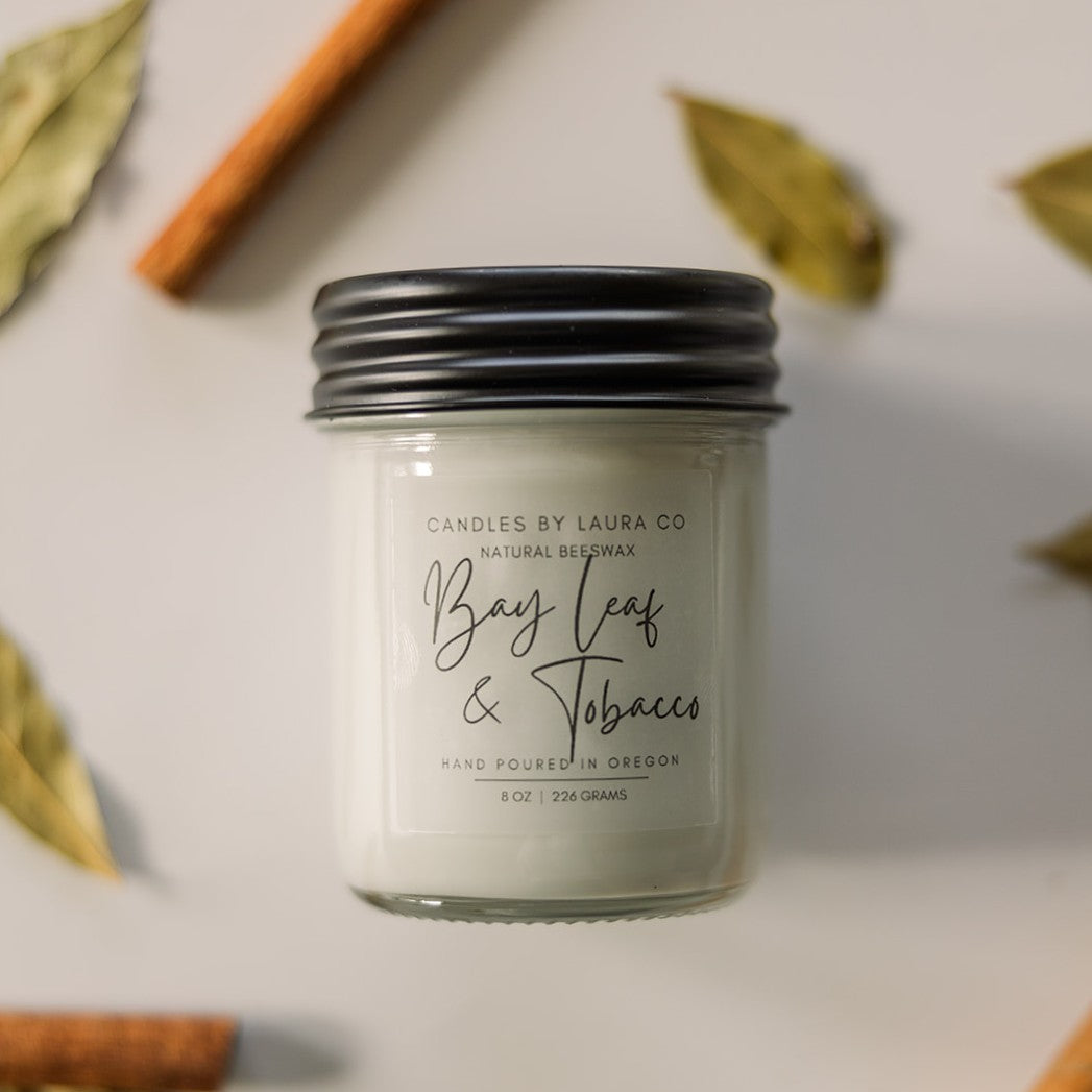Bay Leaf and Tobacco Soy Jar Candle