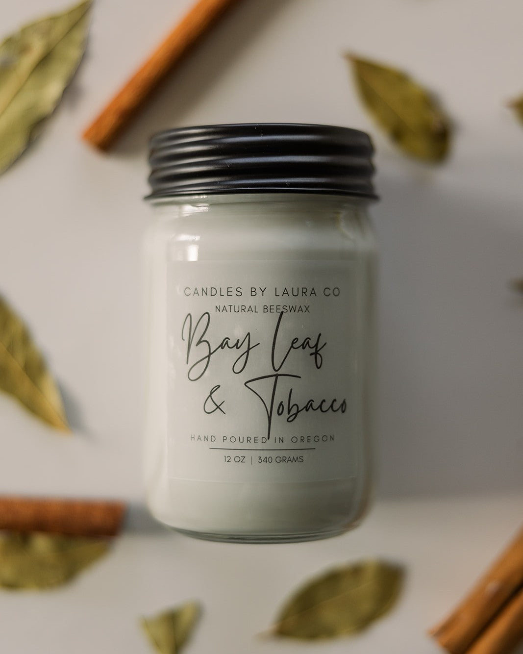 Bay Leaf and Tobacco Soy Jar Candle