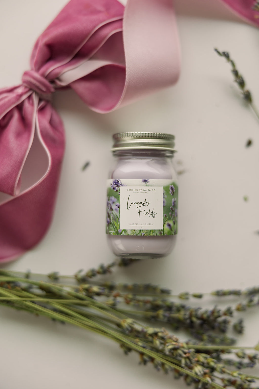 Lavender Fields 2 oz Mini Mason Candles – Set of 6