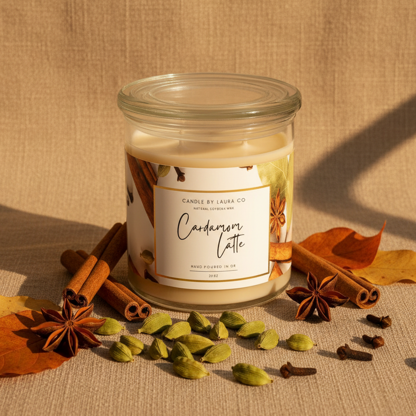 Cardamom Latte Three Wick Candle