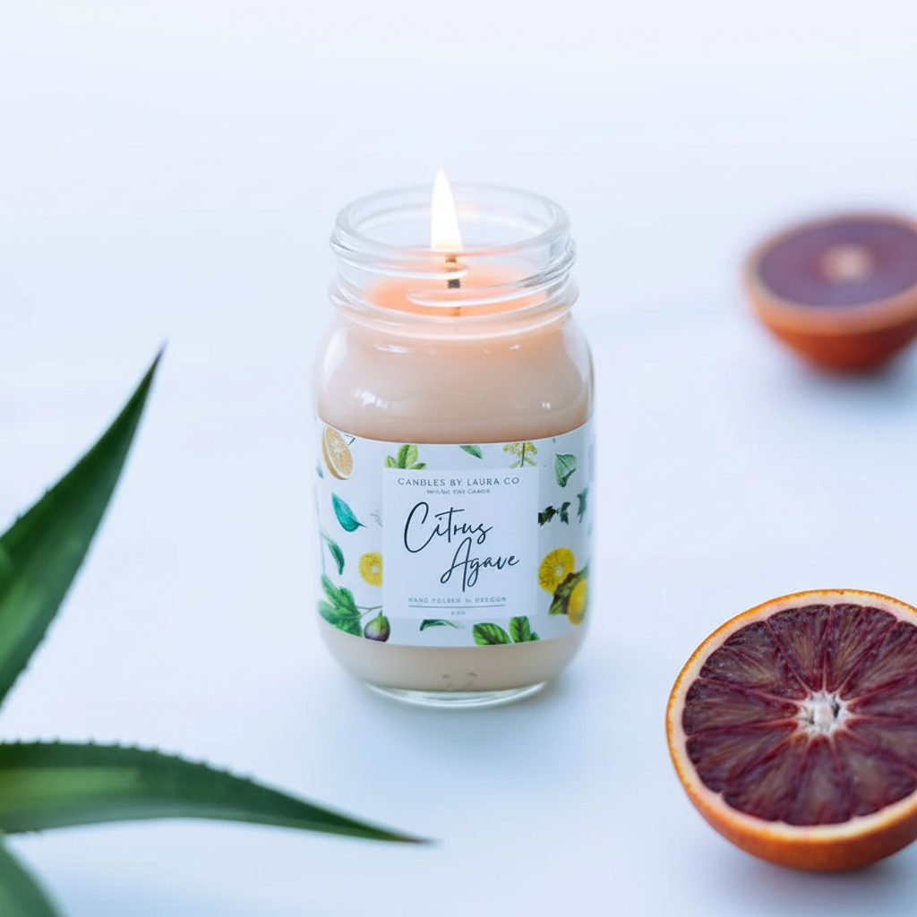 Citrus Agave Mini Mason Set of 6