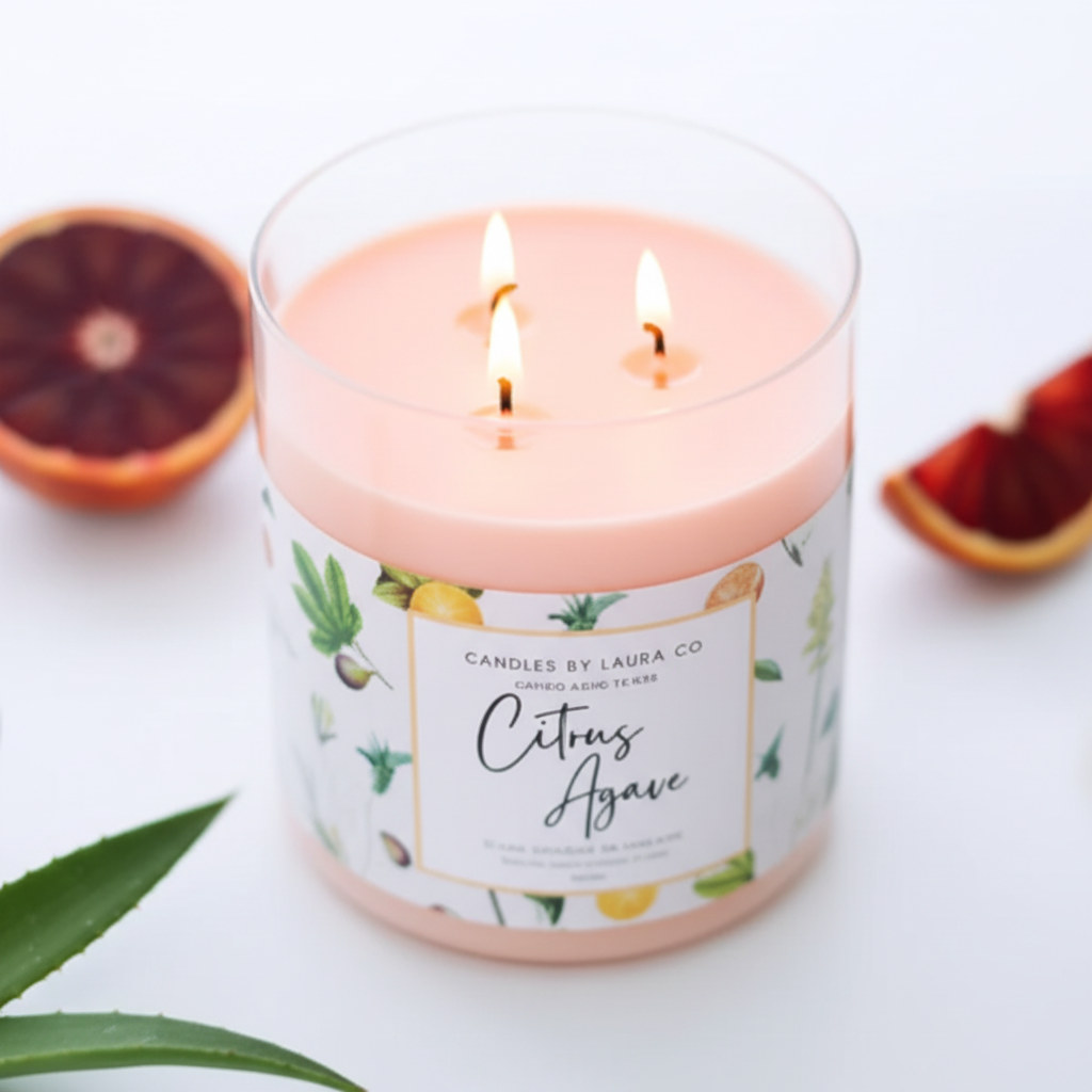Citrus Agave Three Wick Candle