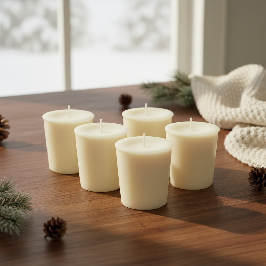 Winter Snowflake Scented Soy Votive Candles