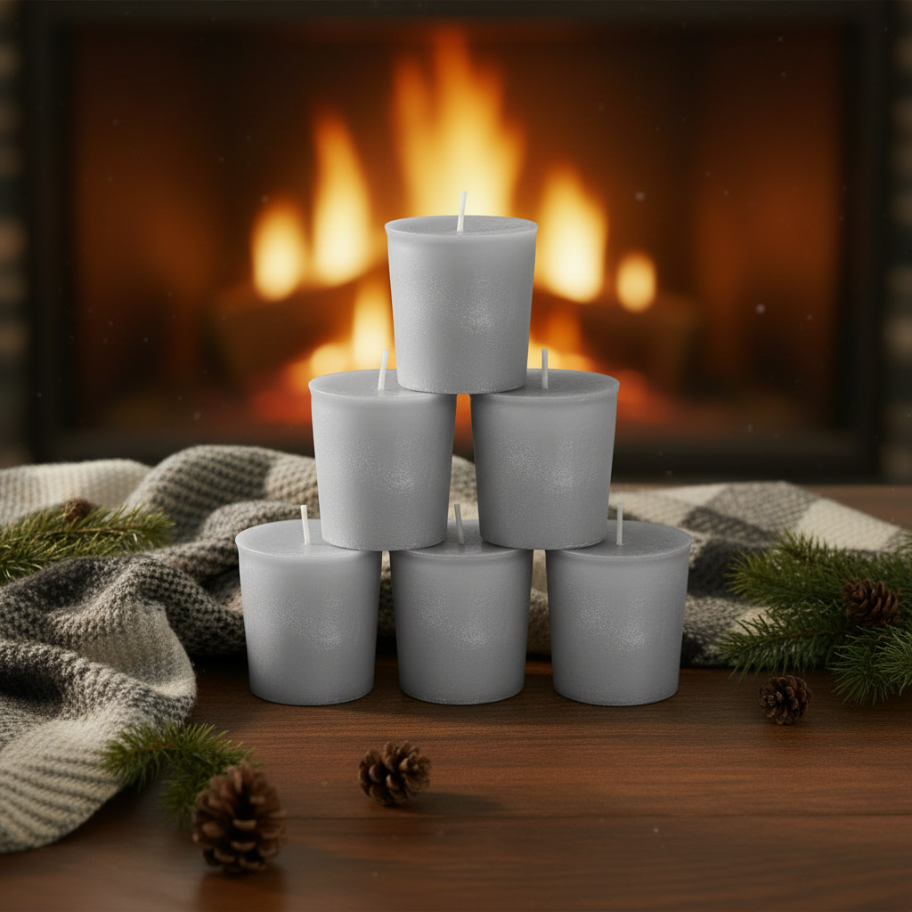 Fireside Flannel Votives