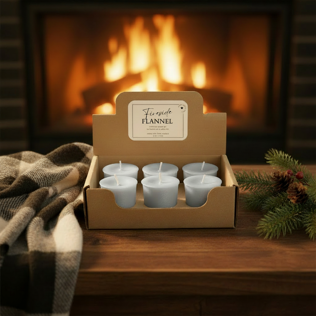 Fireside Flannel Votives