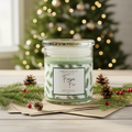 Fraser Fir candle with Christmas tree and kraft paper