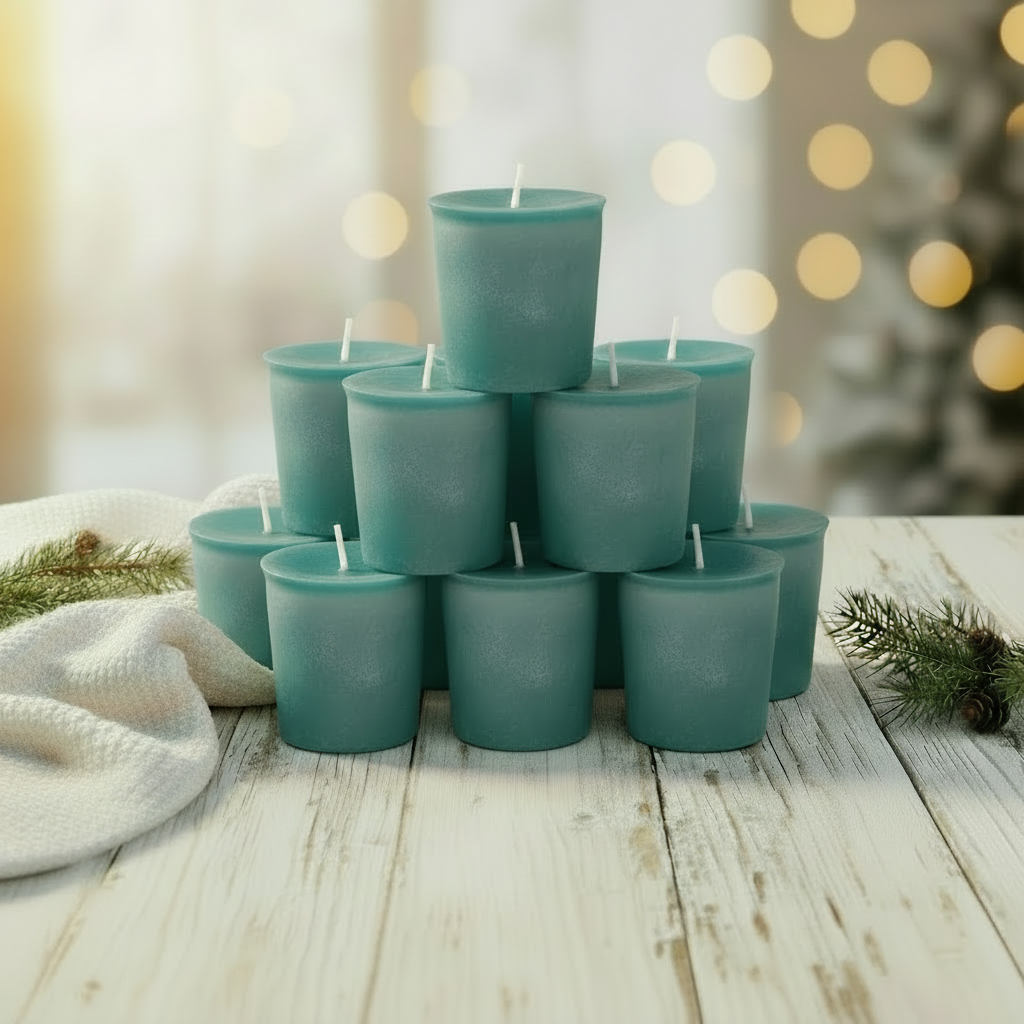 Green Bayberry & Pine 12-votive photo without cinnamon sticks