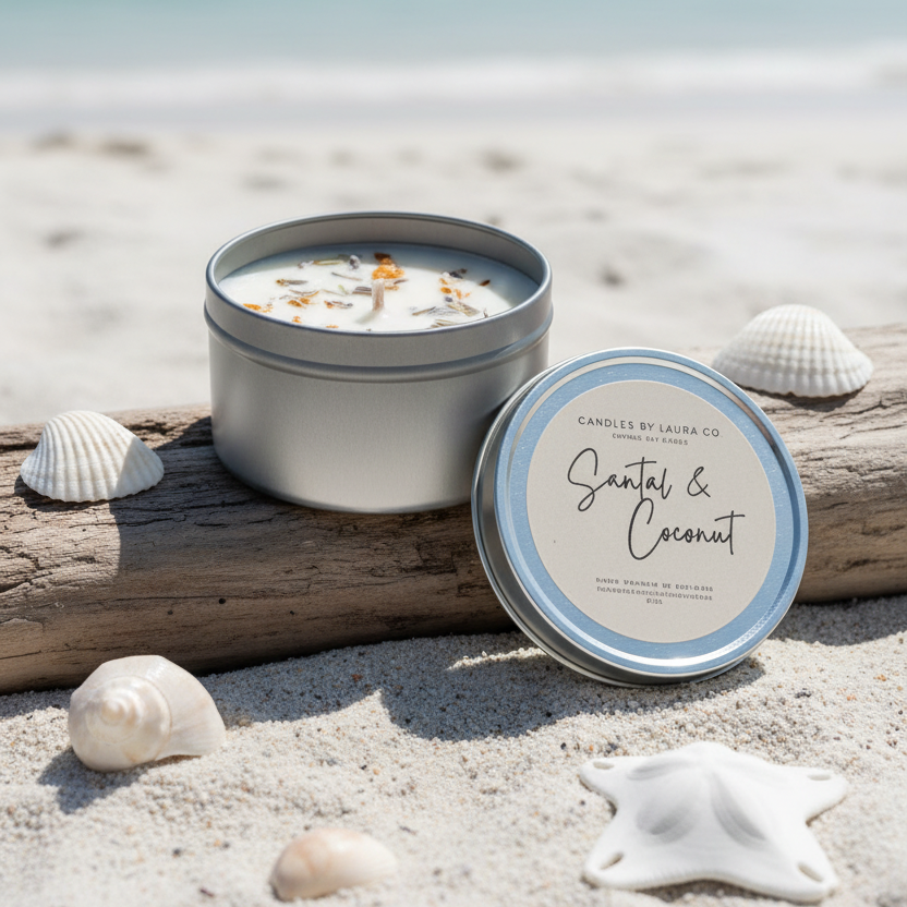 Santal and Coconut Soy Gift Tin
