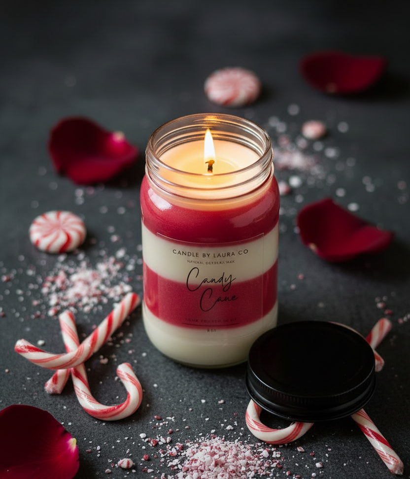 Candy Cane Candle