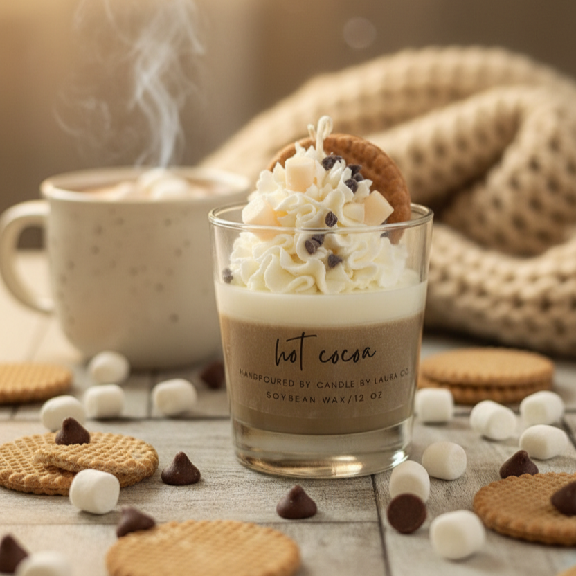 Hot Cocoa Dessert Candle