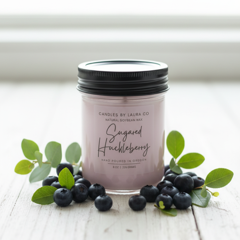 Sugared Huckleberry Soy Jar Candle