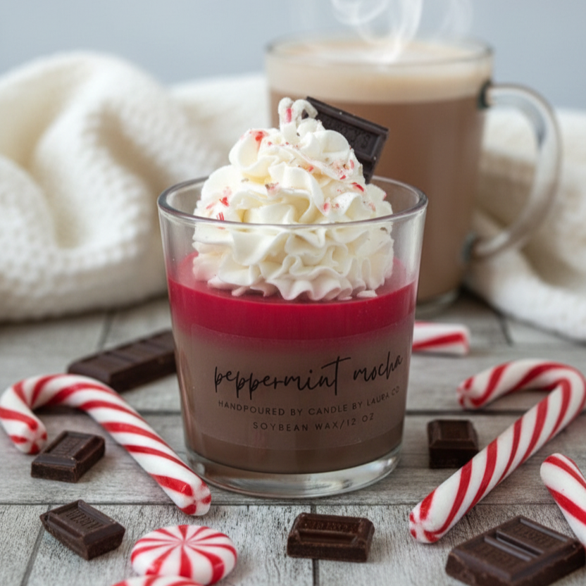 Peppermint Mocha Dessert Candle