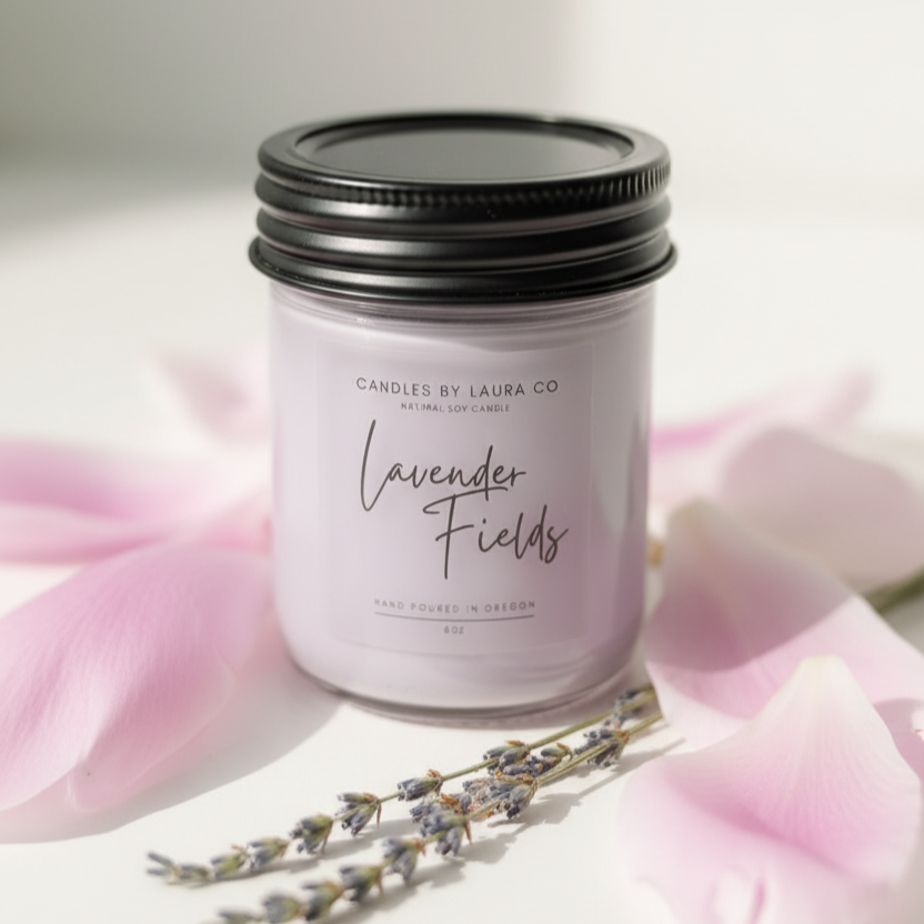 Lavender Fields Soy Jar Candle