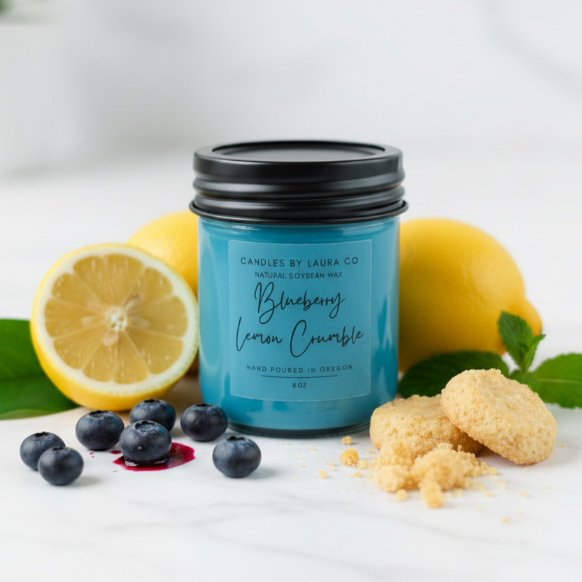 Blueberry Lemon Crumble Soy Jar Candle